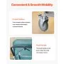 VEVOR Geri Chair Recliner 4-Position Reclining Geri Chair with Trays & 4 Wheels