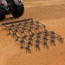Drag Harrow 7 x 3.7 ft Chain Harrow ATV Lawn Rake for Landscape Leveling
