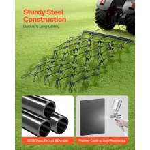 Drag Harrow 4 x 5.6 ft Chain Harrow ATV Lawn Rake for Landscape Leveling