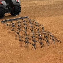 Drag Harrow 4 x 5.6 ft Chain Harrow ATV Lawn Rake for Landscape Leveling