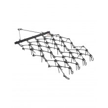 VEVOR Drag Harrow, 4 ft x 5.6 ft Durable Chain Harrow with 80 Sharp Teeth, Suitable for ATV UTV Tractor, Ideal for Soil Preparation, Seeding, Smoothing Landscapes, and Yard Gravel Driveway Maintenance