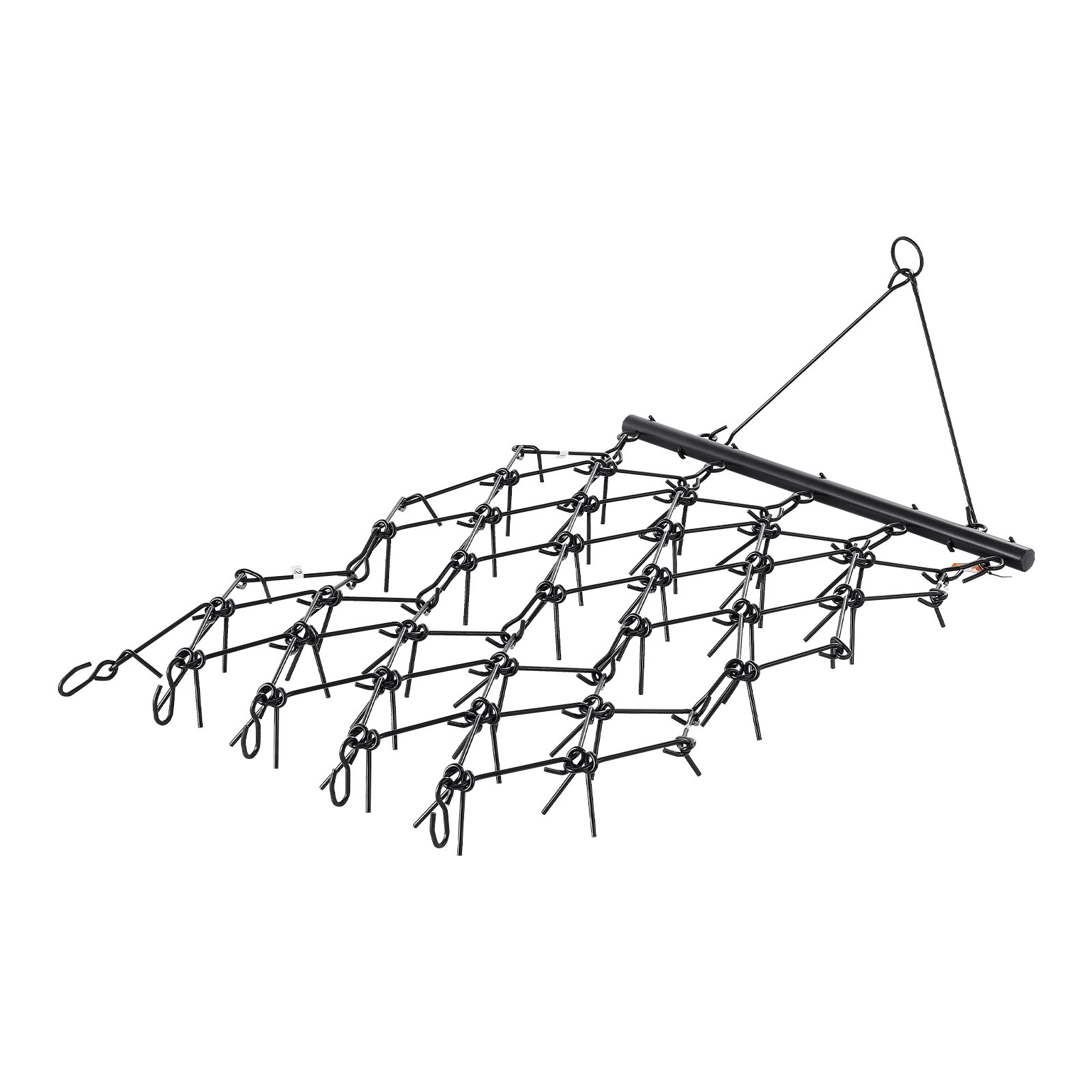 VEVOR Drag Harrow, 4 ft x 5.6 ft Durable Chain Harrow with 80 Sharp Teeth, Suitable for ATV UTV Tractor, Ideal for Soil Preparation, Seeding, Smoothing Landscapes, and Yard Gravel Driveway Maintenance