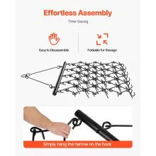 Drag Harrow 5.8 x 4.8 ft Chain Harrow ATV Lawn Rake for Landscape Leveling
