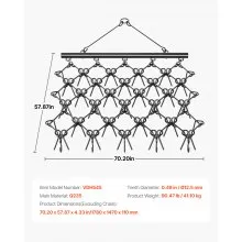 Drag Harrow 5.8 x 4.8 ft Chain Harrow ATV Lawn Rake for Landscape Leveling