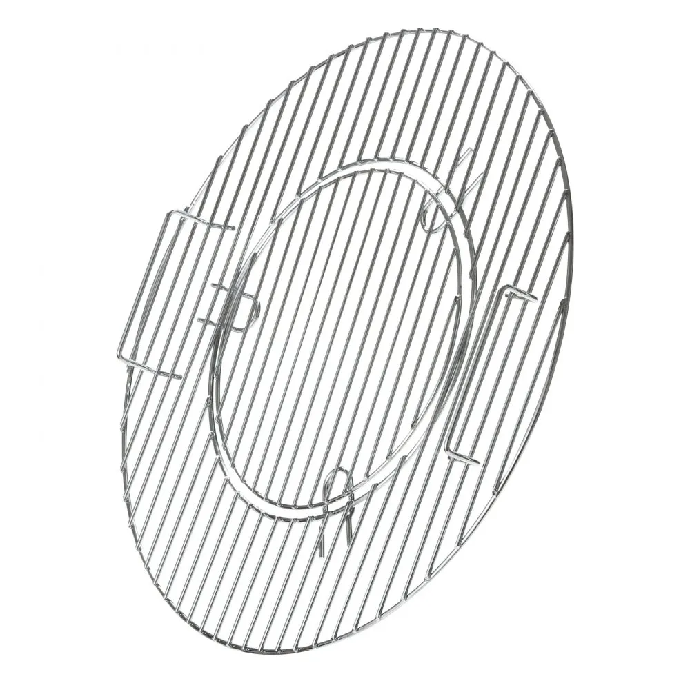 round stainless steel VEVOR cooking grate with central opening and detachable sections.