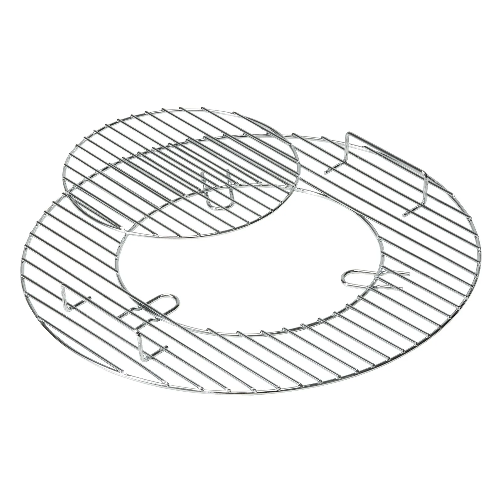 stainless steel VEVOR cooking grate with circular racks and integrated handles for outdoor grilling.