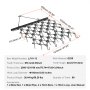 VEVOR Drag Harrow, 4'x4' Heavy-Duty Chain Harrow with 69 Teeth, ATV UTV Tractor Attachments Field Drag Mat for Sod Prepping, Seeding Lawns, Landscape Leveling, Harrow Rake for Gravel Driveway Yard