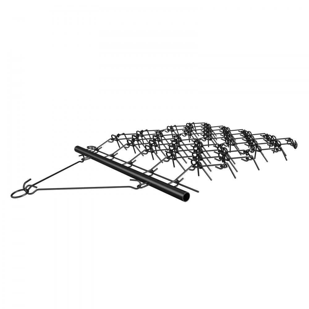 VEVOR Drag Harrow, 4'x5.6' Heavy-Duty Chain Harrow with 69 Teeth, ATV UTV Tractor Attachments Field Drag Mat for Sod Prepping, Seeding Lawns, Landscape Leveling, Harrow Rake for Gravel Driveway Yard