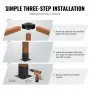 VEVOR Pergola Bracket Kit 10.2 cm x 10.2 cm, Inner Size 9.1 cm x 9.1 cm 4pcs 3-Way Heavy Duty Corner Bracket Woodworks DIY Post Base Kit, Easy Installation Wooden Beams for Gazebos, Patio Pergolas, Log Cabin Outdoor Pergola Hardware
