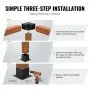 VEVOR Pergola Bracket Kit 6''x6'', 4pcs 3-Way Heavy Duty Corner Bracket Woodworks DIY Post Base Kit, Easy Installation Wooden Beams for Gazebos, Patio Pergolas, Log Cabin Outdoor Pergola Hardware