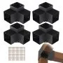 VEVOR Pergola Bracket Kit 6''x6'', 4pcs 3-Way Heavy Duty Corner Bracket Woodworks DIY Post Base Kit, Easy Installation Wooden Beams for Gazebos, Patio Pergolas, Log Cabin Outdoor Pergola Hardware