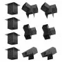 VEVOR Pergola Kit, 4x4 Inch Pointed-Roof Pergola Brackets for 92 x 92 mm Lumbers in Actual Size, 3-Way / 4-Way Gazebo Bracket with Post Bases & Ridge Brackets for Outdoor Pergolas Gazebo Shed, 14 Pcs
