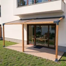 4x4 Inch Pergola Bracket Kit Inner 3.5x3.5 3-Way Slanted Brackets DIY Post
