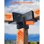 VEVOR Pergola Kit, 4x4 Inch 3-Way Slanted Bracket for 92 x 92 mm Wood Beams in Actual Size, Carbon Steel Pergola Bracket with Screws and Post Bases, for Outdoor Wood Pergolas, Gazebos, Sheds, 8 Pcs