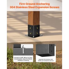 4x4 Inch Pergola Bracket Kit Inner 3.5x3.5 3-Way Slanted Brackets with Bases