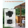 VEVOR Pergola Bracket Kit 6''x6''(Inner Size 5.6x5.6), 4pcs 4-Way Heavy Duty Corner Bracket Woodworks DIY Post Base Kit, Easy Installation Wooden Beams for Gazebos, Patio Pergolas, Log Cabin Outdoor