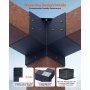 VEVOR Pergola Bracket Kit 6''x6''(Inner Size 5.6x5.6), 8pcs 3-Way Heavy Duty Corner Bracket Woodworks DIY Post Base Kit, Easy Installation Wooden Beams for Gazebos, Patio Pergolas, Log Cabin Outdoor