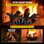 VEVOR 16in Fire Grate Log Grate ,Wagon Wheel Firewood Grates 10 Iron Bars, Fireplace Grates Burning Rack Holder 4 Legs for Indoor Chimney, Hearth Wood Stove and Outdoor Camping Fire Pit