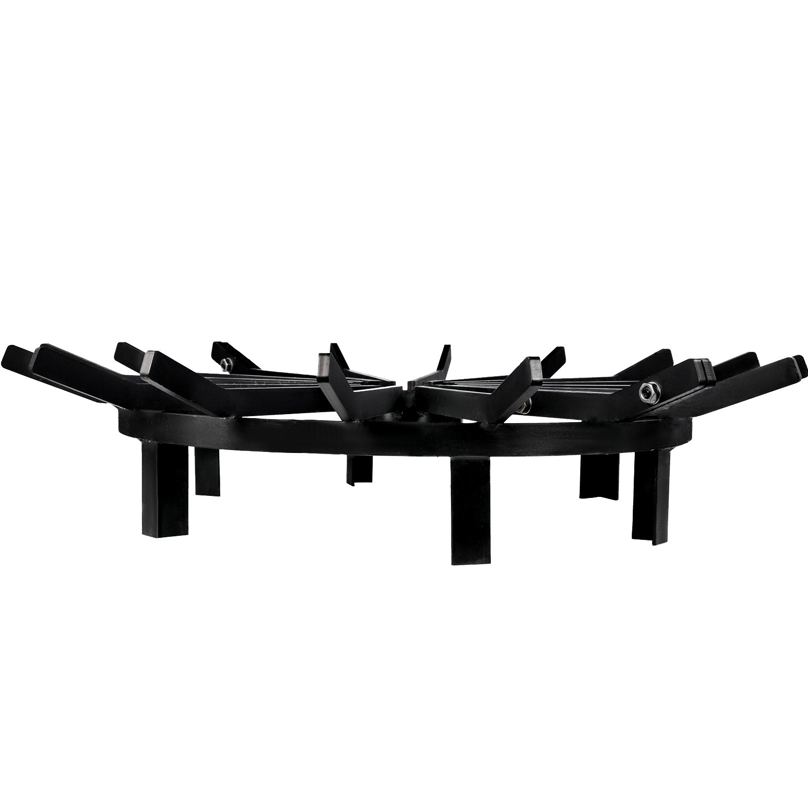 VEVOR 28in Fire Grate Log Grate ,Wagon Wheel Firewood Grates 16 Iron Bars, Fireplace Grates Burning Rack Holder 6 Legs for Indoor Chimney, Hearth Wood Stove and Outdoor Camping Fire Pit