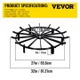 VEVOR 32in Fire Grate Log Grate ,Wagon Wheel Firewood Grates 16 Iron Bars, Fireplace Grates Burning Rack Holder 6 Legs for Indoor Chimney, Hearth Wood Stove and Outdoor Camping Fire Pit