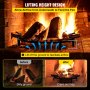 VEVOR 36in Fire Grate Log Grate ,Wagon Wheel Firewood Grates 16 Iron Bars, Fireplace Grates Burning Rack Holder 10 Legs for Indoor Chimney, Hearth Wood Stove and Outdoor Camping Fire Pit