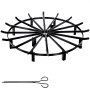 Wheel Fire Grate Fire Pit Log Grate 36-Inch Fire Pit Grate Round Fire Pit Wheels