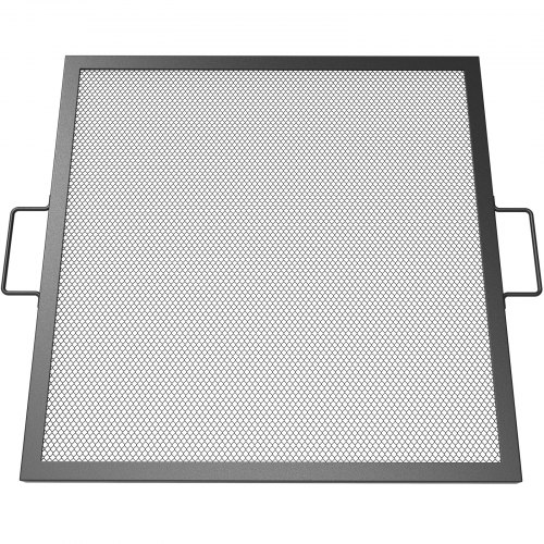 VEVOR Square Fire Pit Grate, 40 x 40 inch Fire Pit Grill Grate, X-Marks Square Grill Grate, Black Steel Fire Grate, Fire Pit Cooking Grate with Handles, Fire Grill Grate for Fire Pit, Campfire