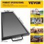 VEVOR Rectangle Fire Pit Grate, X-Marks Rectangle Grill Grate, Black Steel Fire Grate, Fire Pit Cooking Grate with Handles, Fire Grill Grate for Fire Pit, (36 x 15-inch)