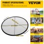 VEVOR Round Fire Pit Grate, 31" Diameter Fire Pit Grill Grate, X-Marks Round Grill Grate, Black Steel Fire Grate, Fire Pit Cooking Grate with Handles, Fire Grill Grate for Outdoor Fire Pit, Campfire