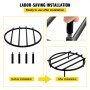 VEVOR Round Fire Pit Grate 45 cm Heavy Duty Grill Cooking Campfire Camp Ring