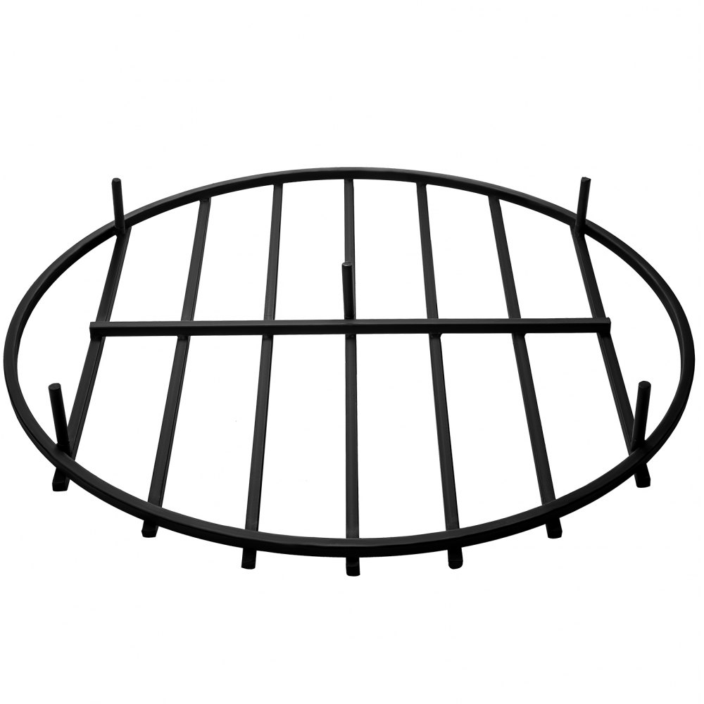 VEVOR Fire Pit Grate, Heavy Duty Iron Round Firewood Grate, Round Wood Fire Pit Grate 30", Firepit Grate with Black Paint, Fire Grate with 5 Removable Legs for Burning Fireplace and Firepits
