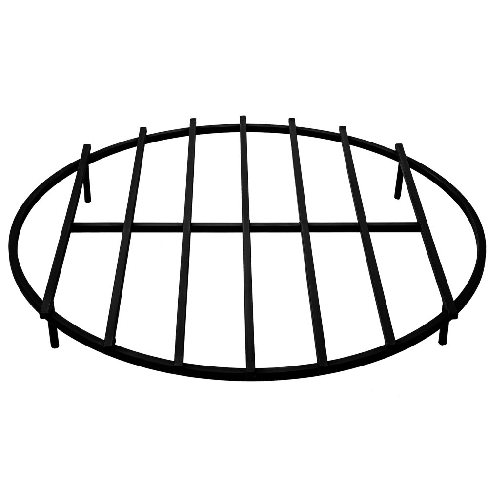 VEVOR Fire Pit Grate, Heavy Duty Iron Round Firewood Grate, Round Wood Fire Pit Grate 30", Firepit Grate with Black Paint, Fire Grate with 5 Removable Legs for Burning Fireplace and Firepits