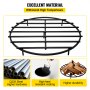 VEVOR Fire Pit Grate, Heavy Duty Iron Round Firewood Grate, Round Wood Fire Pit Grate 30", Firepit Grate with Black Paint, Fire Grate with 5 Removable Legs for Burning Fireplace and Firepits