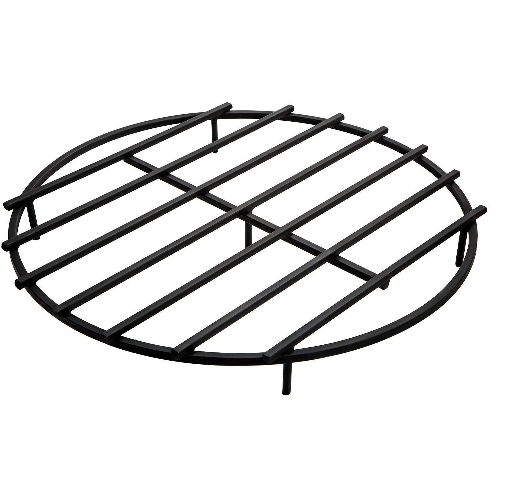 VEVOR Fire Pit Grate, Heavy Duty Iron Round Firewood Grate, Round Wood Fire Pit Grate 30", Firepit Grate with Black Paint, Fire Grate with 5 Removable Legs for Burning Fireplace and Firepits