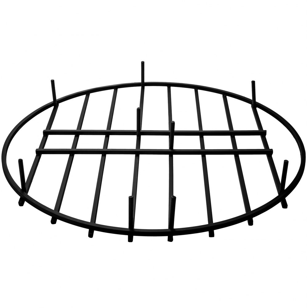 VEVOR Fire Pit Grate, Heavy Duty Iron Round Firewood Grate, Round Wood Fire Pit Grate 36", Firepit Grate with Black Paint, Fire Grate with 9 Removable Legs for Burning Fireplace and Firepits
