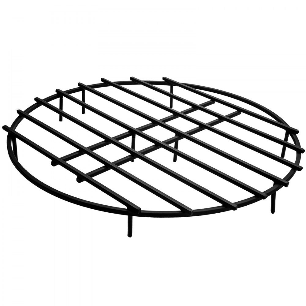 VEVOR Fire Pit Grate, Heavy Duty Iron Round Firewood Grate, Round Wood Fire Pit Grate 36", Firepit Grate with Black Paint, Fire Grate with 9 Removable Legs for Burning Fireplace and Firepits