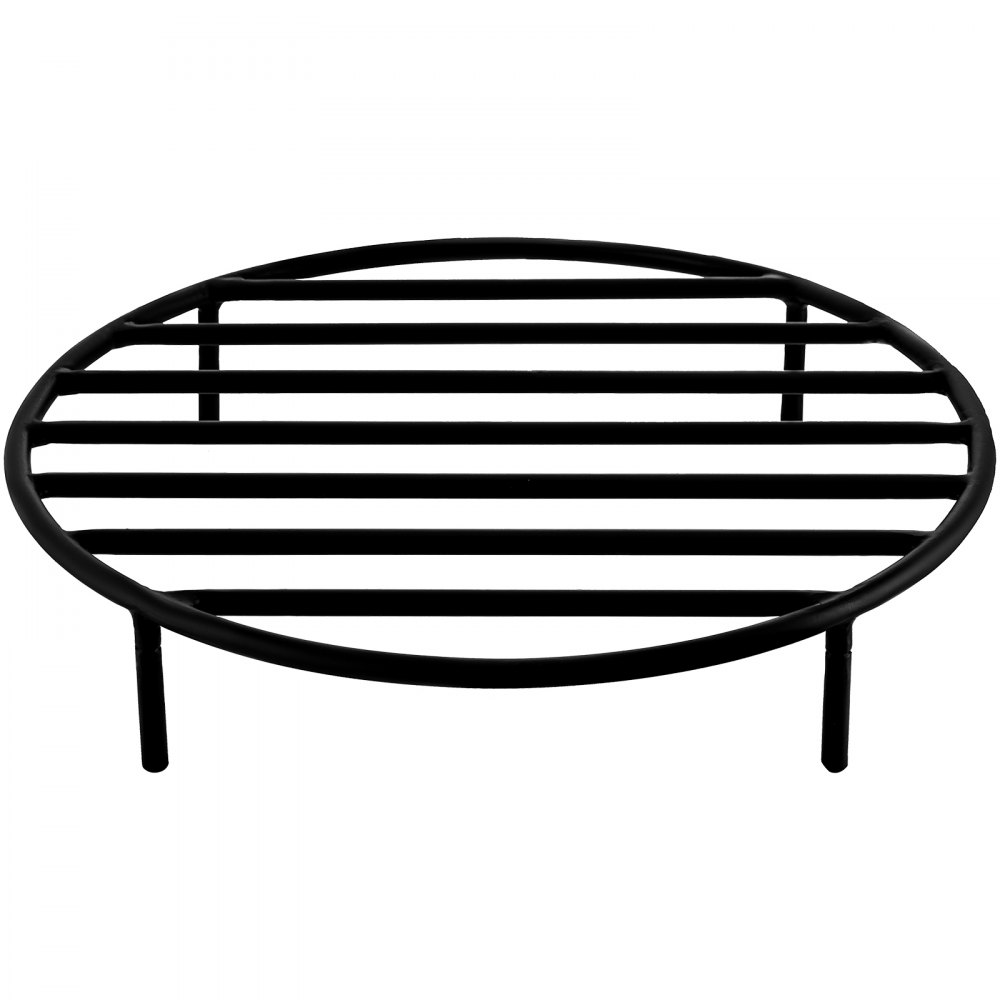 VEVOR Fire Pit Grate, Heavy Duty Iron Round Firewood Grate, Round Wood Fire Pit Grate 22", Firepit Grate with Black Paint, Fire Grate with 4 Removable Round Legs for Burning Fireplace and Firepits