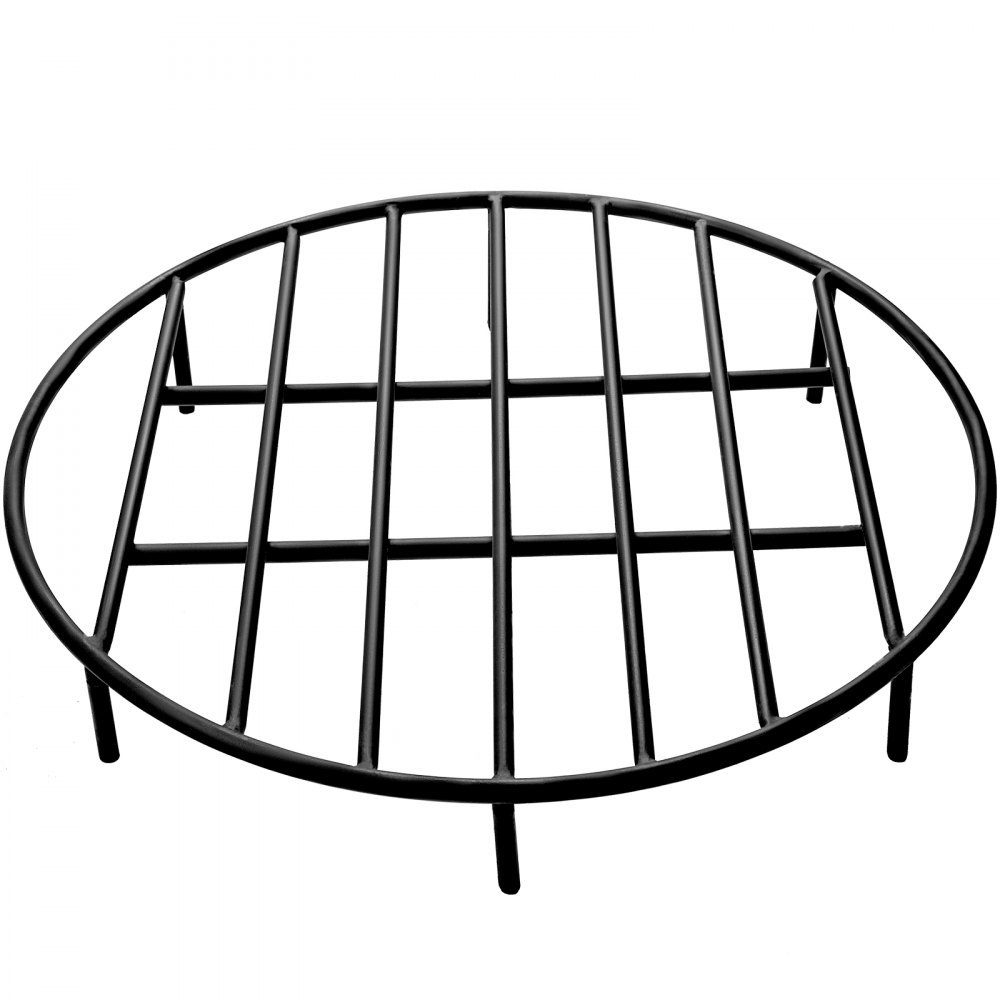 VEVOR Fire Pit Grate, Heavy Duty Iron Round Firewood Grate, Round Wood Fire Pit Grate 30", Firepit Grate with Black Paint, Fire Grate with 7 Removable Round Legs for Burning Fireplace and Firepits