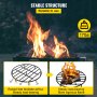 VEVOR Fire Pit Grate, Heavy Duty Iron Round Firewood Grate, Round Wood Fire Pit Grate 30", Firepit Grate with Black Paint, Fire Grate with 7 Removable Round Legs for Burning Fireplace and Firepits