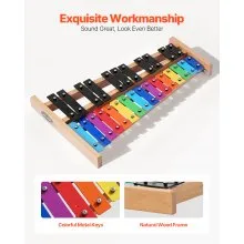 VEVOR Glockenspiel Xylophone, 27 Notes, Professional Xylophone Percussion Instrument, with Colorful Metal Keys, Includes 4 Mallets, Carrying Bag, Beginner Musical Instrument Kit for Adults and Kids