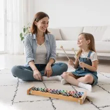 VEVOR Glockenspiel Xylophone, 27 Notes, Professional Xylophone Percussion Instrument, with Colorful Metal Keys, Includes 4 Mallets, Carrying Bag, Beginner Musical Instrument Kit for Adults and Kids