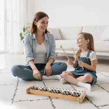 VEVOR Glockenspiel Xylophone, 27 Notes, Professional Xylophone Percussion Instrument, with Metal Keys, Includes 4 Mallets, Carrying Bag, Beginner Musical Instrument for Adults and Kids Music Teaching