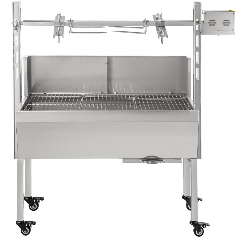 VEVOR Rotisserie Grill 60 KG/132 LBS BBQ Rotisserie Grill Roaster with Baffle Charcoal Spit Roast Machine 25W Charcoal Bearing Lamb Spit Roaster Hog Roasting Machine For Outdoor Picnic Camping