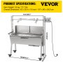 VEVOR Rotisserie Grill 132 LBS BBQ Rotisserie Grill Rooster with Baffle Charcoal Spit Roast Machine 25W Carcoal Bearing Lamb Spit Roaster Hog Roasting Machine for Outdoor Picnic Camping
