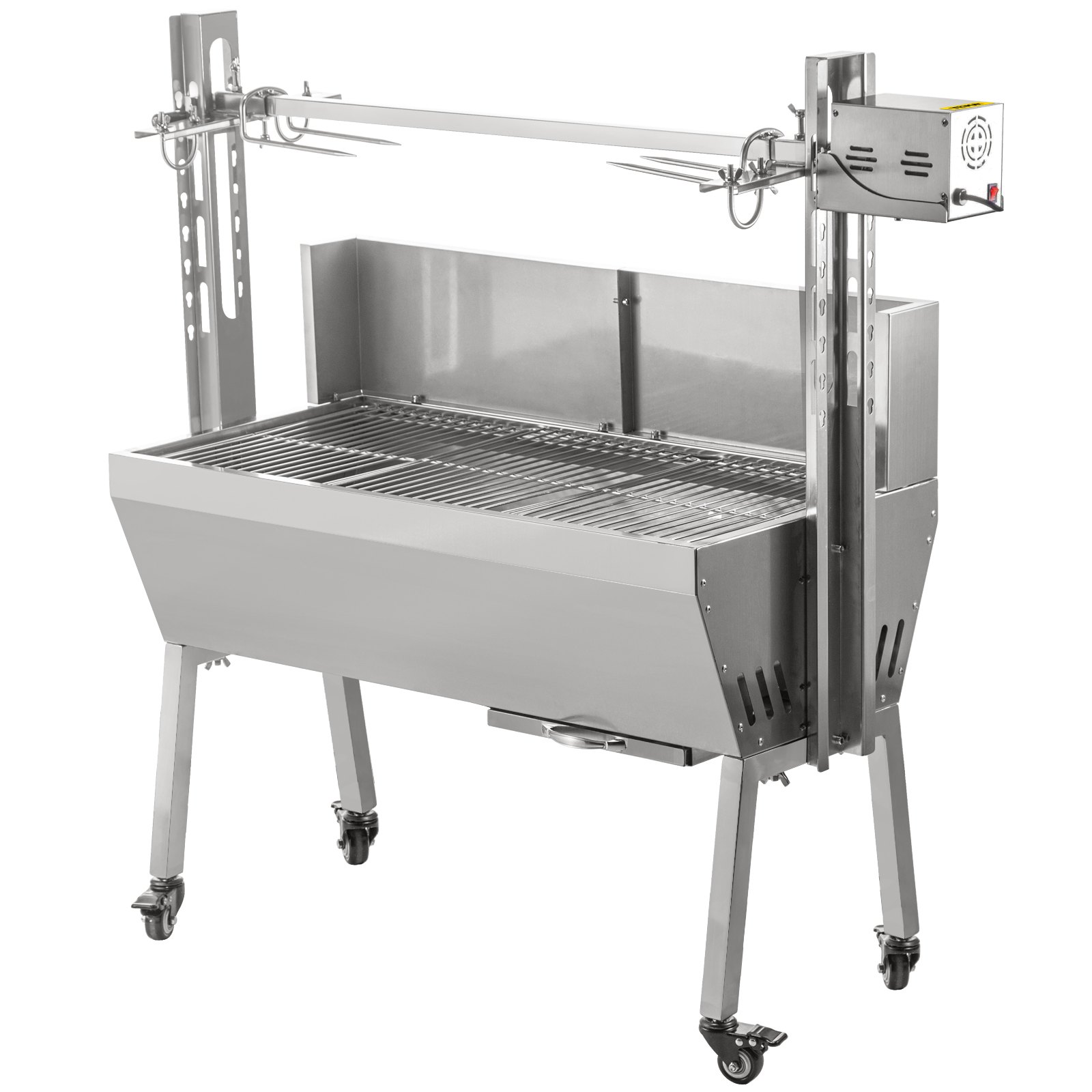 VEVOR Rotisserie Grill 60 KG/132 LBS BBQ Rotisserie Grill Roaster with Baffle Charcoal Spit Roast Machine 25W Charcoal Bearing Lamb Spit Roaster Hog Roasting Machine For Outdoor Picnic Camping