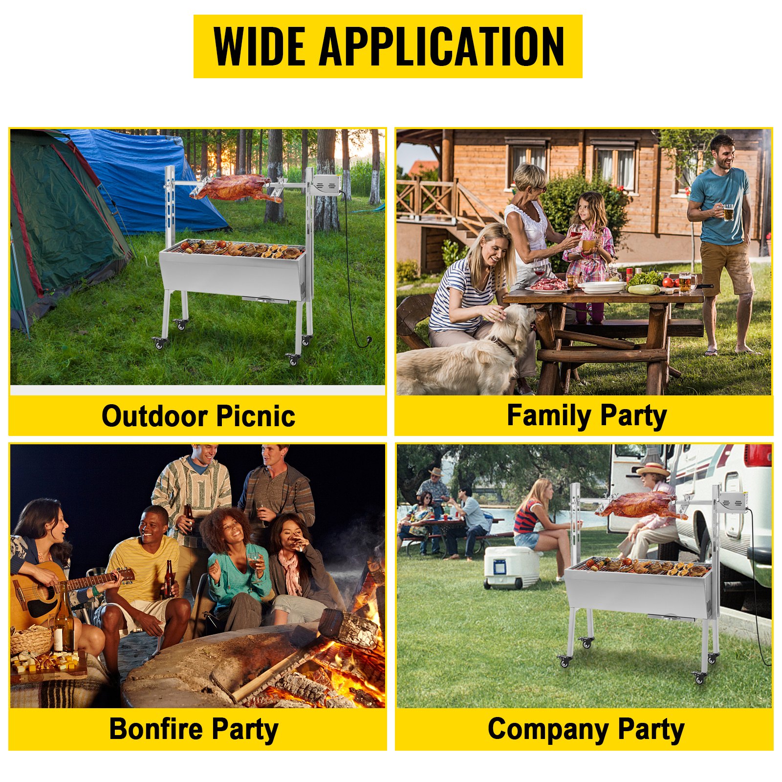 132 Lbs Lamb Spit Rosater Machine With Electric Motor Grill