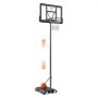 VEVOR Basketball Hoop, 4-10 ft justerbar højde bærbart bagpladesystem, 44 tommer Basketball Hoop & Goal, Børn & Voksne Basketballsæt med hjul, stativ og udfyldelig base, til udendørs/indendørs
