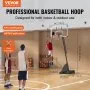 VEVOR Basketball Hoop, 7.6-10 ft Adjustable Height Portable Backboard System, 54 inch Basketball Hoop & Goal, Kids & Adults Basketball Set with Wheels, Stand, and Fillable Base, for Outdoor/Indoor