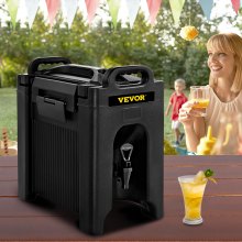 VEVOR 2.5 Gal Insulated Beverage Dispenser Hot Cold Drink Dispenser NSF Approved