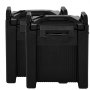 black VEVOR insulated beverage dispenser, double unit with sturdy handles and secure latches.